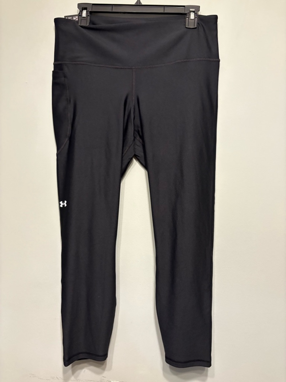 Under Armour Black Performance Leggings with Side Phone Pocket